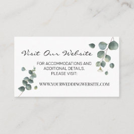 Eucalyptus greenery bruiloft Website Plaatskaartje