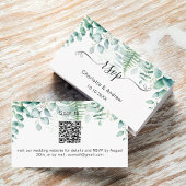 Eucalyptus greenery bruiloft website RSVP QR code Informatiekaartje