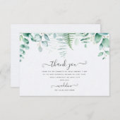 Eucalyptus Greenery Brunch Bridal Hartelijk dank Bedankkaart (Voorkant / Achterkant)