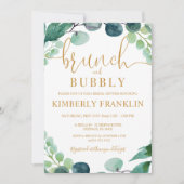 Eucalyptus Greenery Brunch & Bubble Vrijgezellenfe Kaart (Voorkant)