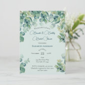 Eucalyptus Greenery Brunch Bubble Vrijgezellenfees Kaart (Staand voorkant)