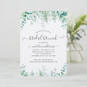 Eucalyptus Greenery Brunch Vrijgezellenfeest Kaart (Staand voorkant)