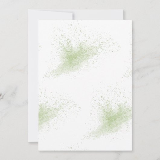 Eucalyptus Greenery Bubble & Brews Couples Shower Kaart (Achterkant)