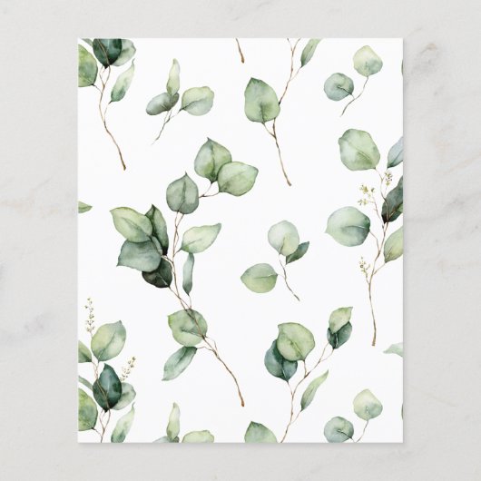 Eucalyptus Greenery Budget Weddenschap (Achterkant)