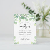Eucalyptus Greenery Budget Weddenschap Briefkaart (Staand voorkant)