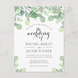 Eucalyptus Greenery Budget Weddenschap Briefkaart