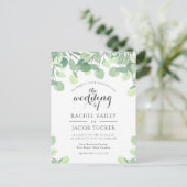 Eucalyptus Greenery Budget Weddenschap Briefkaart (Staand voorkant)