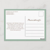 Eucalyptus Greenery Budget Weddenschap Briefkaart (Achterkant)