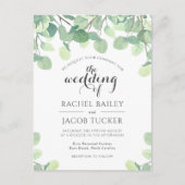 Eucalyptus Greenery Budget Weddenschap Briefkaart (Voorkant)