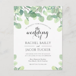 Eucalyptus Greenery Budget Weddenschap Briefkaart