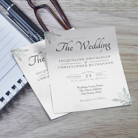 Eucalyptus Greenery Budget Weddenschap Flyer