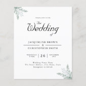 Eucalyptus Greenery Budget Weddenschap Flyer (Voorkant)