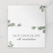 Eucalyptus Greenery Buffet Vrijgezellenfeest eten Plaatskaartje (Buitenkant ongevouwen)