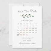Eucalyptus Greenery Calendar bewaart de datum van  Kaart (Voorkant)