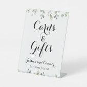 Eucalyptus Greenery Calligrafie-Kaarten & cadeautj Reclamebord Met Voetstuk (Voorkant)