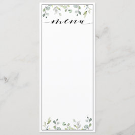 Eucalyptus Greenery Calligrafie Leeg Trouwmenu Menu