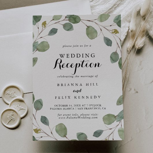 Eucalyptus Greenery Calligraphy Weddenschappen Rec Kaart