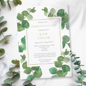 Eucalyptus Greenery Celebration of Life Funeral Kaart