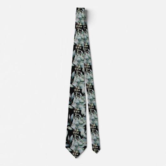 Eucalyptus Greenery Classic Formal Floral Neck Tie Stropdas (Voorkant)