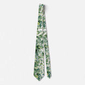 Eucalyptus Greenery Classic Formal Floral Neck Tie Stropdas (Voorkant)