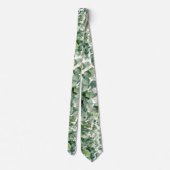 Eucalyptus Greenery Classic Formal Floral Neck Tie Stropdas (Achterkant)