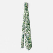 Eucalyptus Greenery Classic Formal Floral Neck Tie Stropdas (Achterkant)
