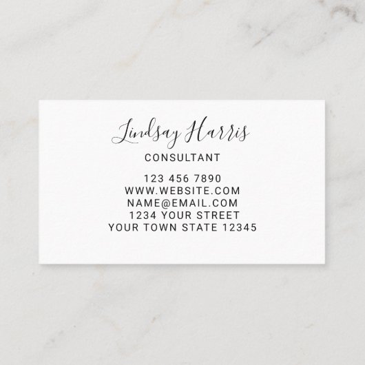 Eucalyptus Greenery Consultant Visitekaartje (Achterkant)