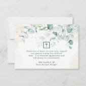 Eucalyptus Greenery Cross-Religious Bedankkaart (Voorkant)