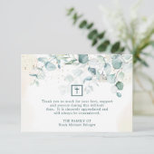 Eucalyptus Greenery Cross-Religious Bedankkaart (Staand voorkant)