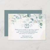 Eucalyptus Greenery Cross-Religious Bedankkaart (Voorkant / Achterkant)