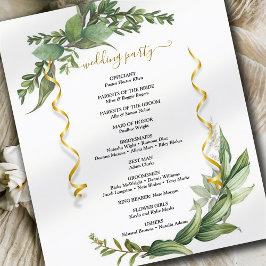 Eucalyptus Greenery Custom Photo Wedding Program