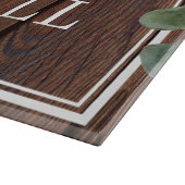 Eucalyptus Greenery Dark Wood Couple Weddenschap G Snijplank (Hoek)