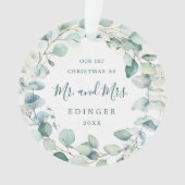 Eucalyptus Greenery de heer en mevrouw Pas getrouw Ornament (voorkant)