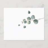 Eucalyptus greenery deelt een date night idea card flyer (Achterkant)