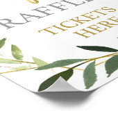 Eucalyptus Greenery Diaper Raffle-teken Poster (Hoek)