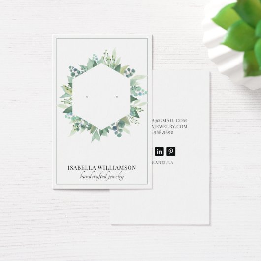  Eucalyptus Greenery die Display Kaarten veroudert Visitekaartje (Bureau)