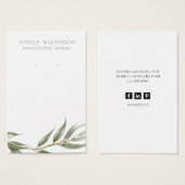 Eucalyptus Greenery die juwelen tentoonspreidt Visitekaartje (Voorkant /achterkant)