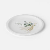 Eucalyptus Greenery Dress Elegant Papieren Bordje (Gekanteld)