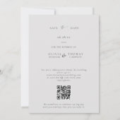 Eucalyptus Greenery Dromerige Moderne Fotobruiloft Save The Date (Achterkant)