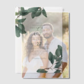 Eucalyptus Greenery Duidelijke Transparante Huweli Vellum Uitnodigingen (Offset (Koppel))