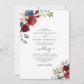 Eucalyptus Greenery Dusty Blue Botanical Wedding Kaart (Voorkant)