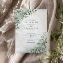 Eucalyptus Greenery Dusty Blue Elegant Wedding