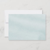 Eucalyptus Greenery Dusty Blue Geometric Wedding RSVP Kaartje (Achterkant)
