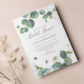 Eucalyptus Greenery Elegant Blush Vrijgezellenfees Uitnodiging Briefkaart