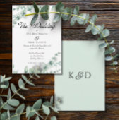 Eucalyptus Greenery Elegant Botanical Wedding Kaart