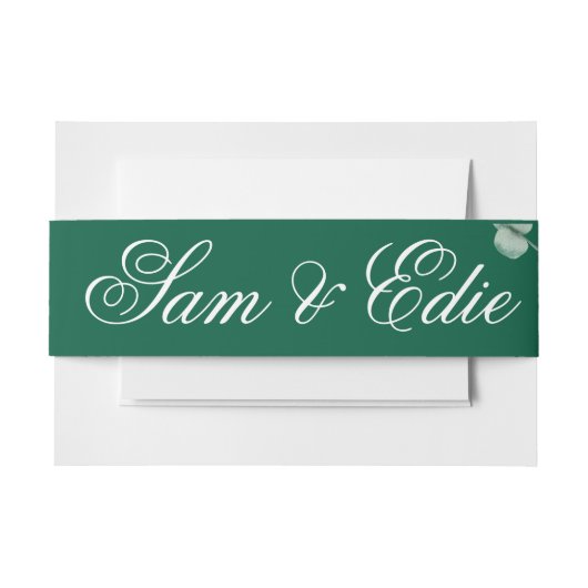 Eucalyptus Greenery Elegant Botanical Wedding Uitnodigingen Wikkel (Voorkant Voorbeeld)