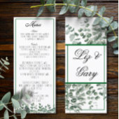 Eucalyptus Greenery Elegant Botanisch Boho Menu