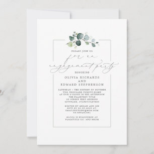 Eucalyptus Greenery Elegant Engagement Kaart