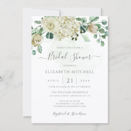 Eucalyptus Greenery Elegant Floral Vrijgezellenfee Kaart (Voorkant)