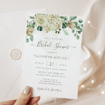 Eucalyptus Greenery Elegant Floral Vrijgezellenfee Kaart<br><div class="desc">Een elegante florale bridale doucheuitnodiging met waterverf rozen en eucalyptusbladeren met moderne handgeschreven kalligrafie.</div>